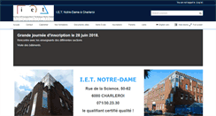 Desktop Screenshot of iet-notredame.info